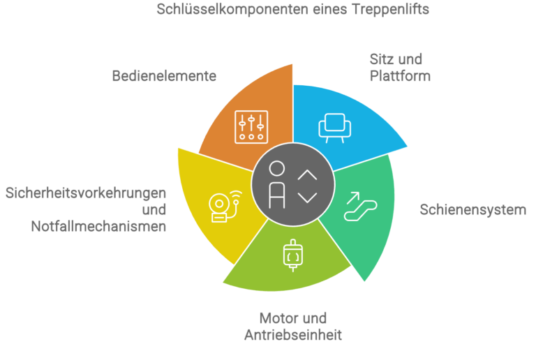 Treppenlift Elemente Infografik - © Altersgerecht Modernisieren