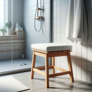 Edler Duschsitz im Holz Design - © Altersgerecht Modernisieren
