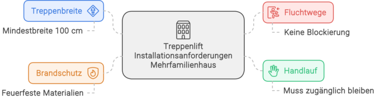 Vorschriften für den Einbau eines Treppenlifts in einem Mehrfamilienhaus - ©Altersgerecht Modernisieren