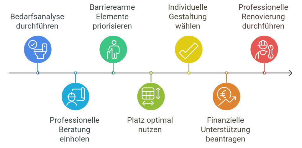 Schritt-für-Schritt-Anleitung zur altersgerechten Renovierung von kleinen Bädern - © Altersgerecht Modernisieren