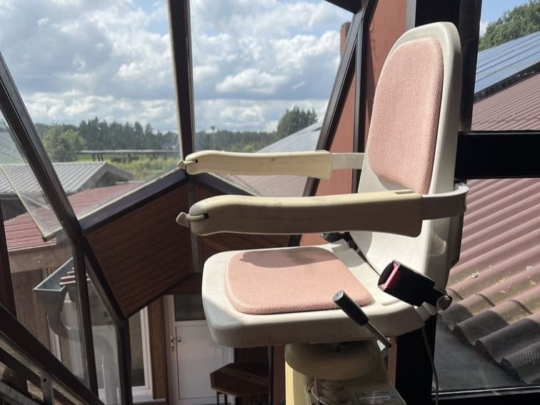 Treppenlift Außen gedreht