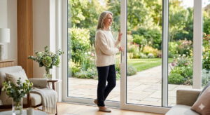 Bodentiefe Fenster mit Schiebetür zum Garten - ©Altersgerecht Modernisieren